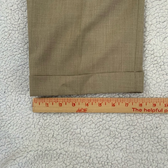Lauren Ralph Lauren Pleated Dress Pants Men’s 38 x32 Tan Cuffed Career Preppy - Picture 7 of 12